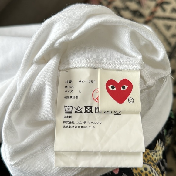 Comme des Garçons Play Men’s T-shirt Size L - Picture 6 of 6